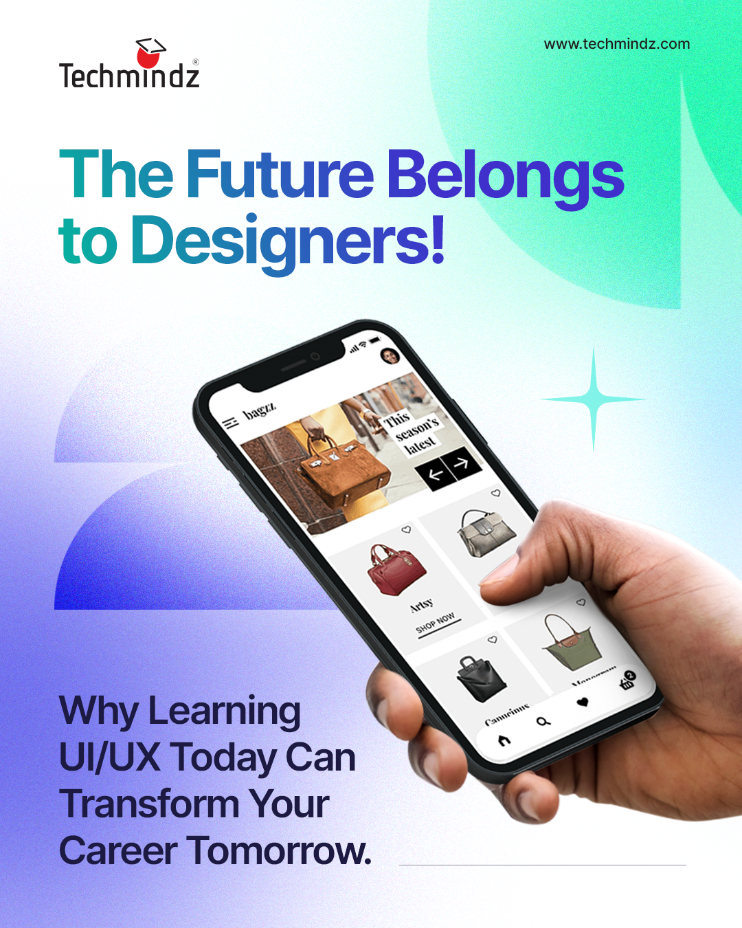 blogg banner poster new ui/ux Techmindz